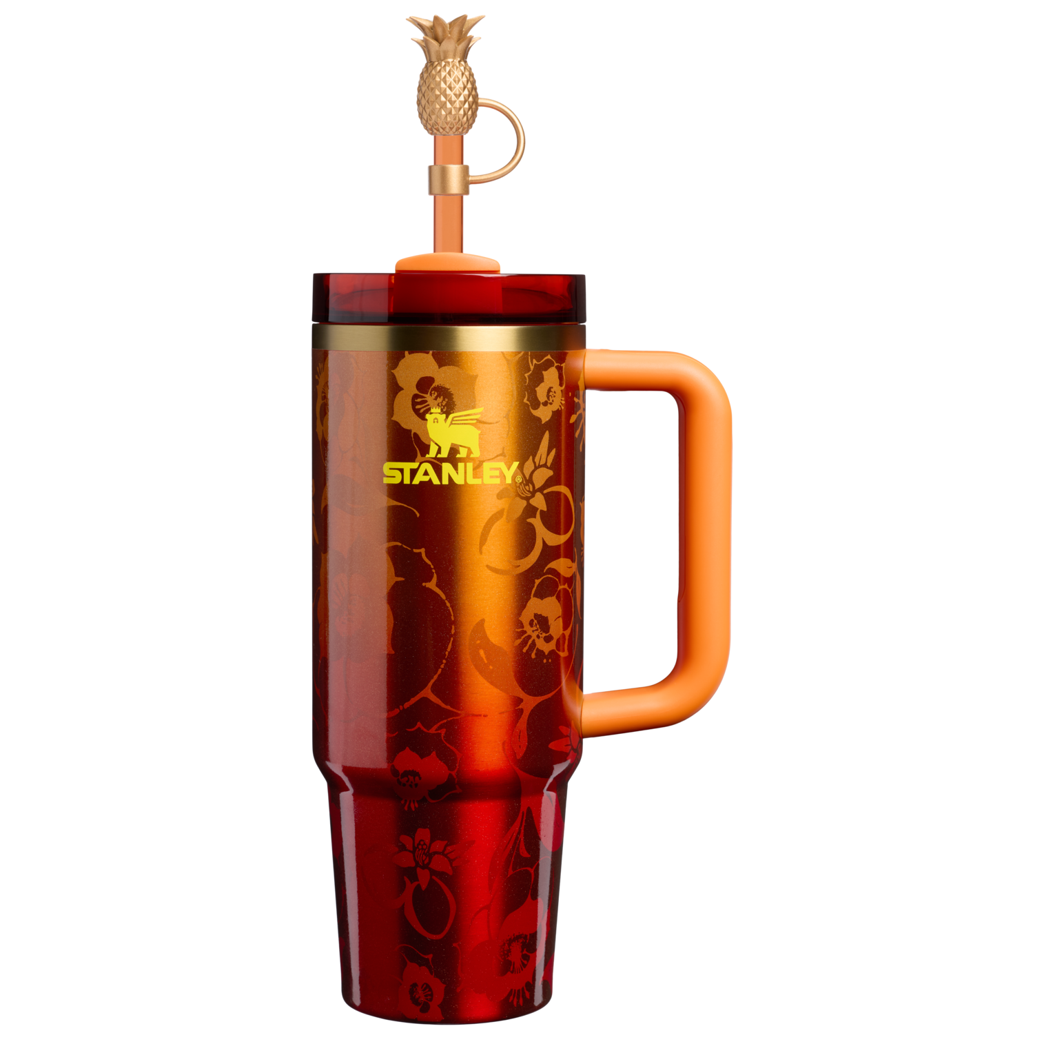 Double-Wall Vacuum The Stanley 1913 x Karol G Quencher H2.0 Flowstate Tumbler D276V - FlowState 3-Position Lid Insulated Travel Mug - 30oz | KAROL G FLOR