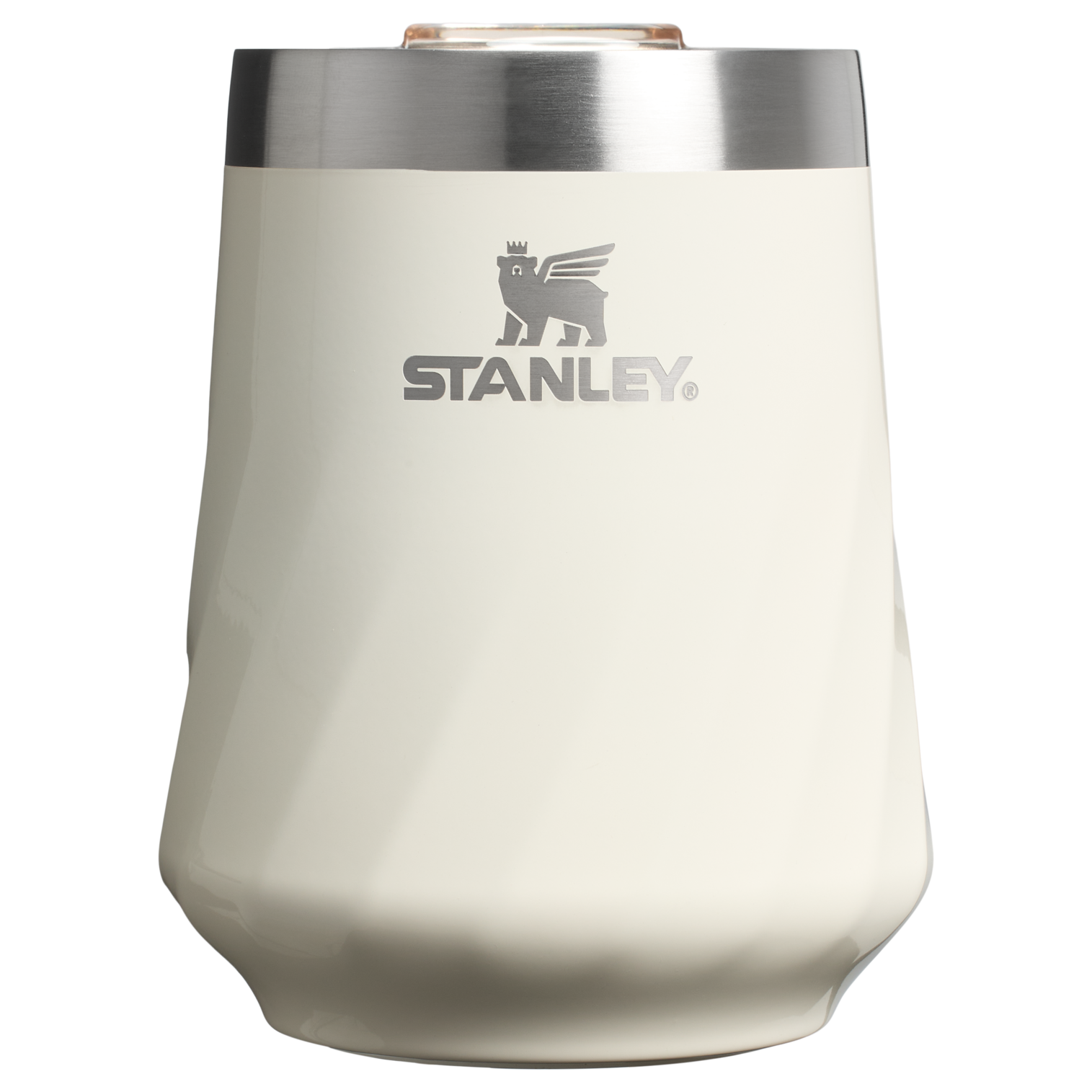 Flavor-Preserving The Textured Reserve Wine Tumbler D141Z - Premium Insulated Egg-Shaped Wine Glass for Outdoors - Cream Gloss