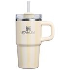 Splash-Resistant FlowState The Quencher H2.0 Flowstate Tumbler D344H - FlowState 3-Position Lid Insulated Travel Mug - Cream Picnic Stripe