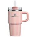 Splash-Resistant FlowState The Quencher H2.0 Flowstate Tumbler D344H - FlowState 3-Position Lid Insulated Travel Mug - Peach Rose Picnic Stripe