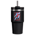 Car-Cup Friendly The Quencher H2.0 Flowstate Tumbler D341T - Premium Stainless Steel Straw Cup for All-Day Hydration - Tournament Black