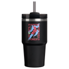 Car-Cup Friendly The Quencher H2.0 Flowstate Tumbler D341T - Premium Stainless Steel Straw Cup for All-Day Hydration - Tournament Black