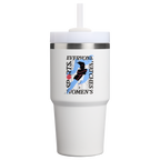 Car-Cup Friendly The Quencher H2.0 Flowstate Tumbler D341T - Premium Stainless Steel Straw Cup for All-Day Hydration - Tournament White