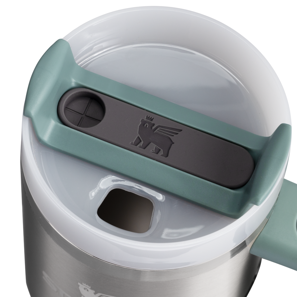 Splash-Resistant FlowState The Quencher H2.O Flowstate Tumbler | Stanley Create D274S - 40oz Large Capacity Car-Cup Friendly Quencher Detail