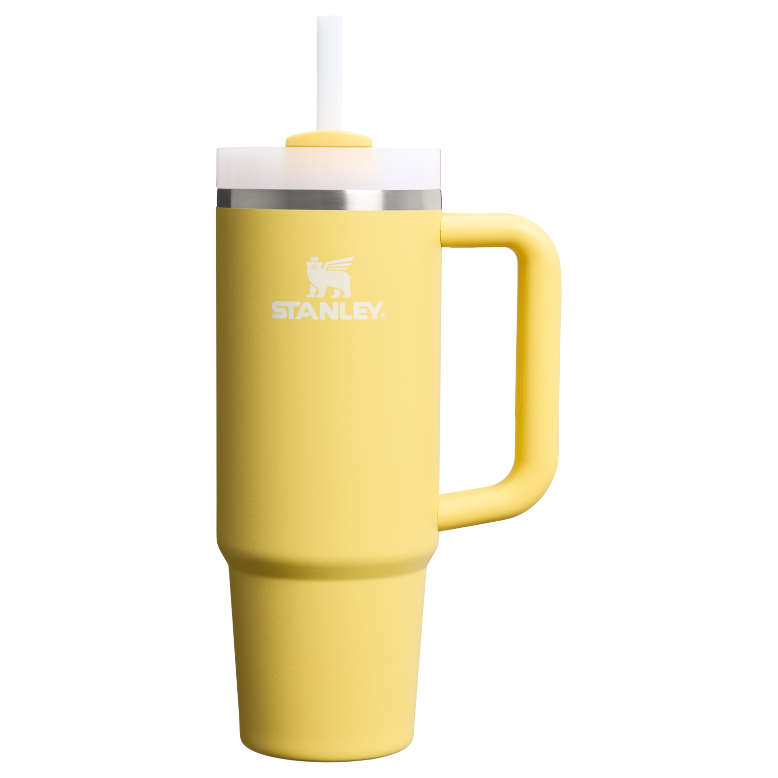 Double-Wall Vacuum The Quencher H2.0 Flowstate Tumbler | Stanley Create D331C - FlowState 3-Position Lid Insulated Travel Mug - Daffodil