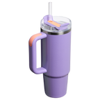 Splash-Resistant FlowState The Quencher H2.0 Flowstate Tumbler D051L - Double-Wall Vacuum Insulated Travel Tumbler with Straw Detail