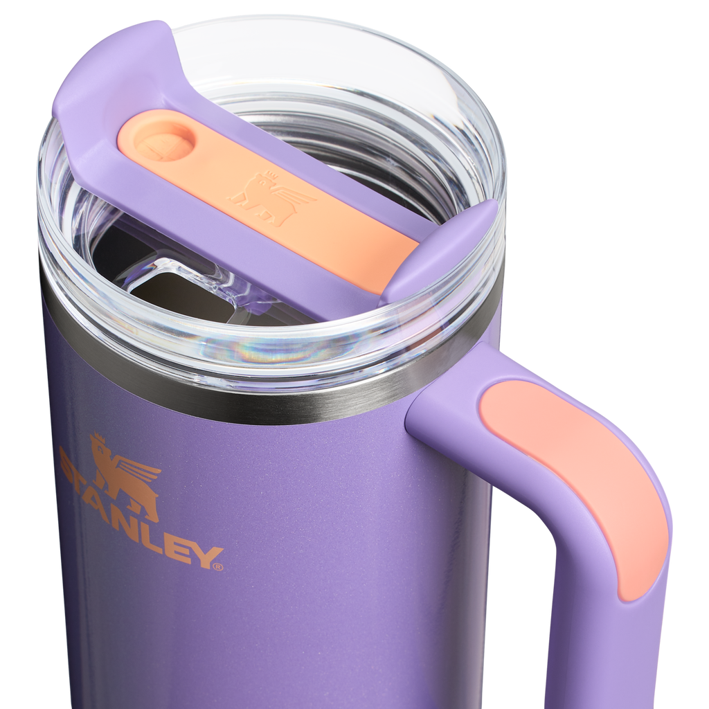 Splash-Resistant FlowState The Quencher H2.0 Flowstate Tumbler D051L - Double-Wall Vacuum Insulated Travel Tumbler with Straw Detail