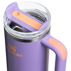 Splash-Resistant FlowState The Quencher H2.0 Flowstate Tumbler D051L - Double-Wall Vacuum Insulated Travel Tumbler with Straw Detail