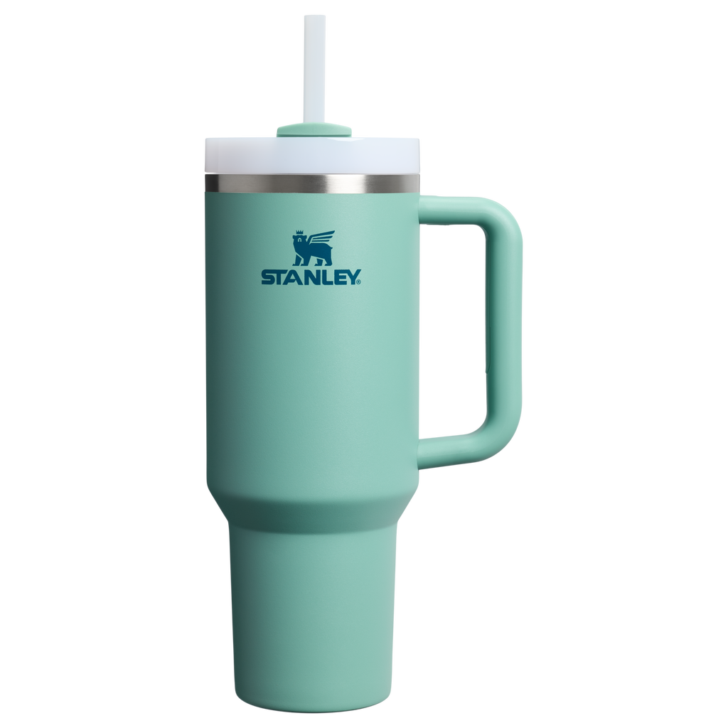 Double-Wall Vacuum The Quencher H2.0 Flowstate Tumbler  | Stanley Create D332L - Premium Stainless Steel Straw Cup for All-Day Hydration - Spring Green