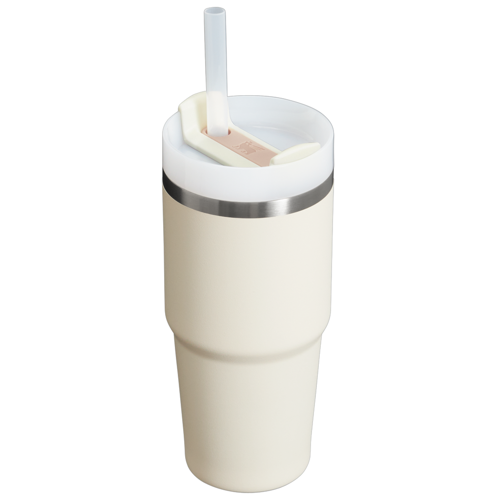 Splash-Resistant FlowState The Quencher H2.0 Flowstate Tumbler  | Stanley Create D329E - Double-Wall Vacuum Insulated Travel Tumbler with Straw Detail