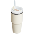 Splash-Resistant FlowState The Quencher H2.0 Flowstate Tumbler  | Stanley Create D329E - Double-Wall Vacuum Insulated Travel Tumbler with Straw Detail