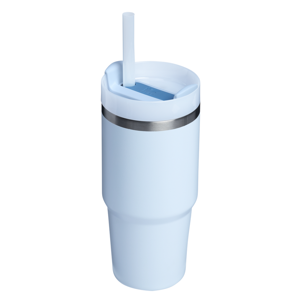 Splash-Resistant FlowState The Quencher H2.0 Flowstate Tumbler  | Stanley Create D329E - Double-Wall Vacuum Insulated Travel Tumbler with Straw Detail