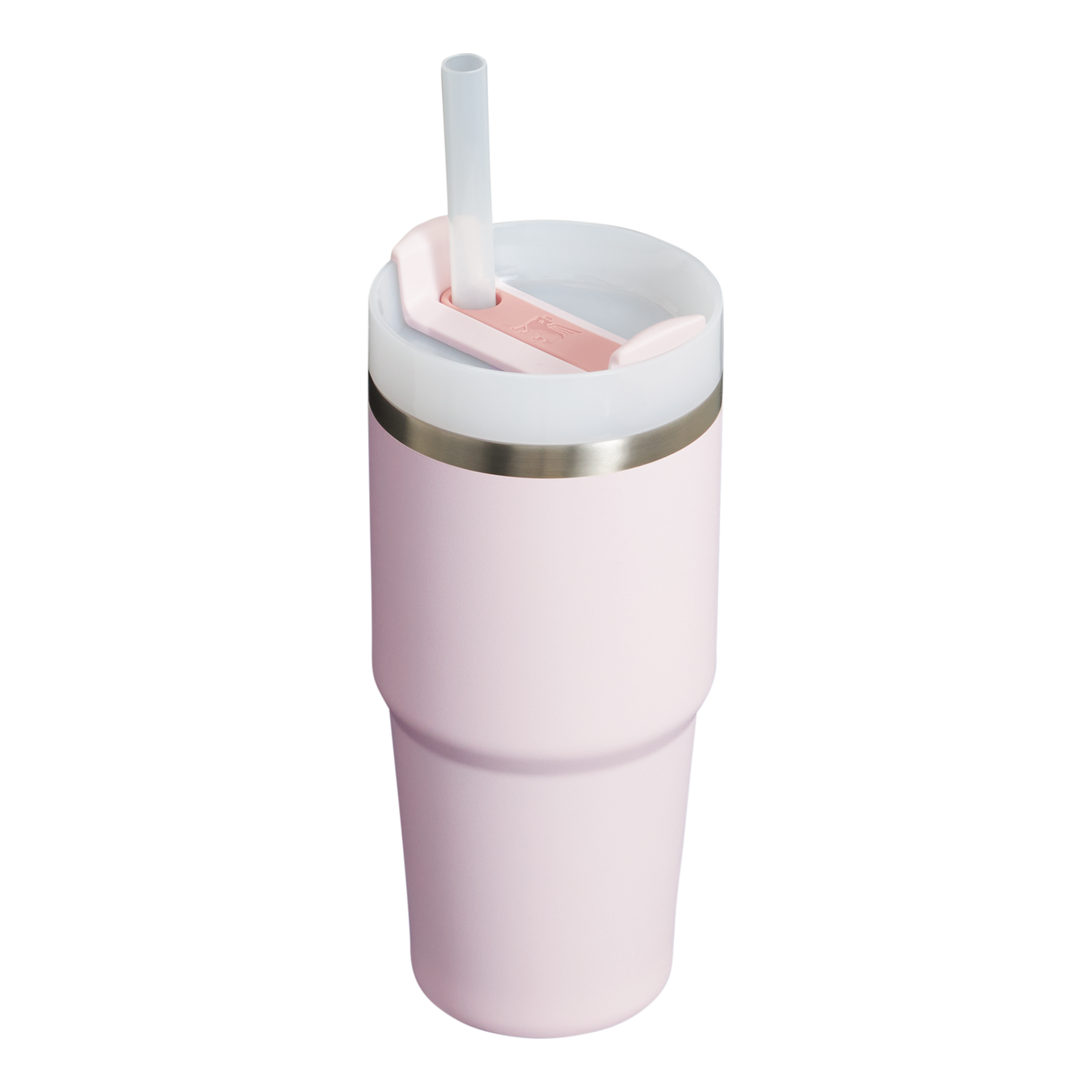 Splash-Resistant FlowState The Quencher H2.0 Flowstate Tumbler  | Stanley Create D329E - Double-Wall Vacuum Insulated Travel Tumbler with Straw Detail