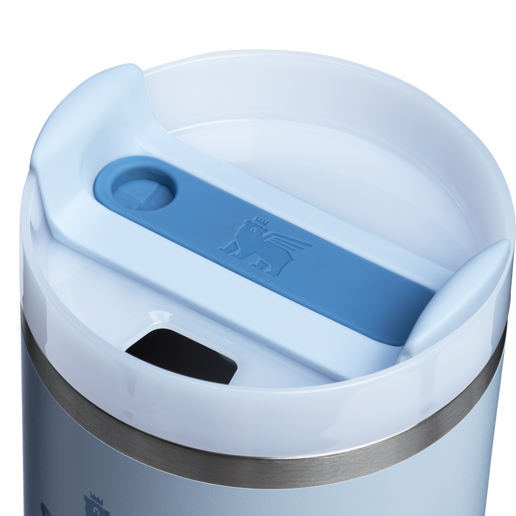 Large Capacity The Quencher H2.0 Flowstate Tumbler | Stanley Create D330L - Double-Wall Vacuum Insulated Travel Tumbler with Straw Detail