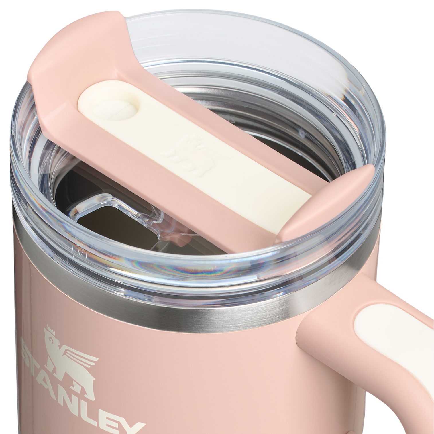 Splash-Resistant FlowState The Quencher H2.O Flowstate Tumbler with Handle | Stanley Create D309N - Premium Stainless Steel Straw Cup for All-Day Hydration Detail