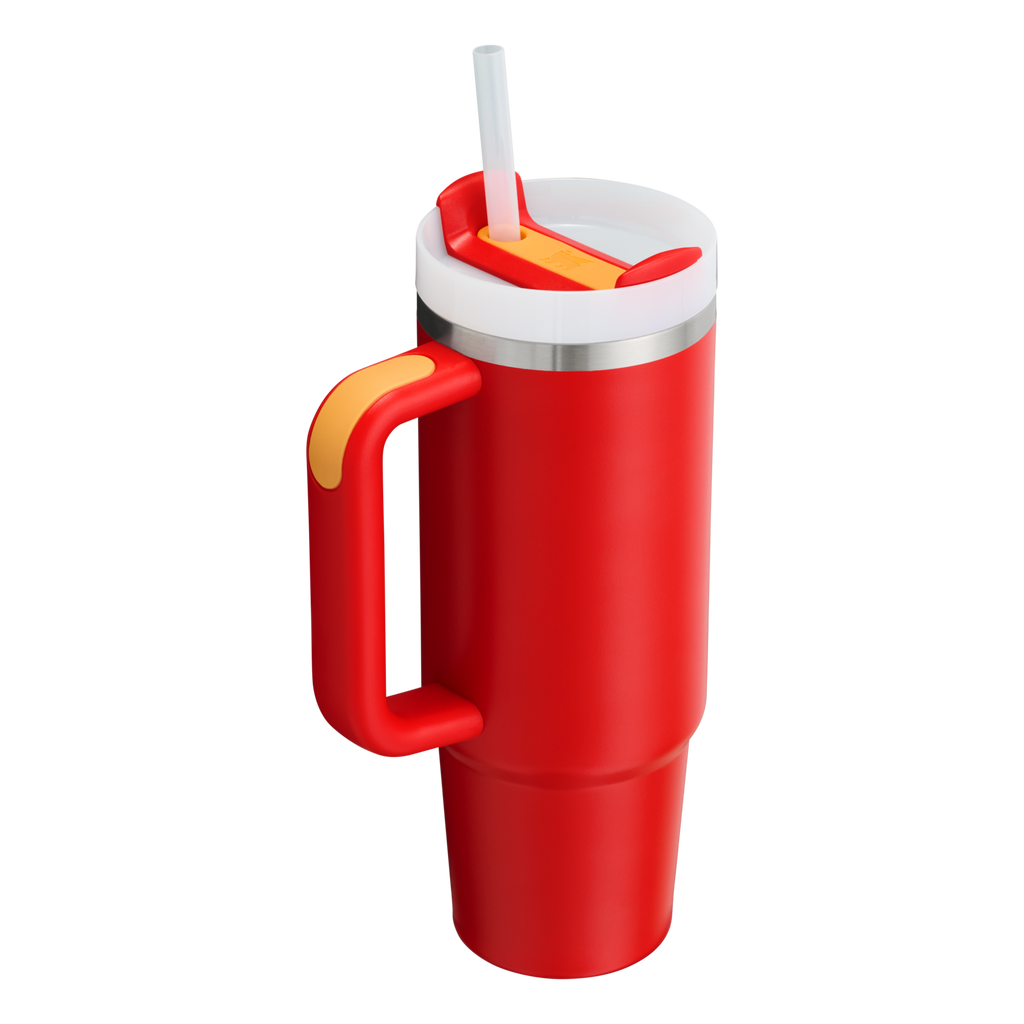 Splash-Resistant FlowState The Quencher H2.0 Flowstate Tumbler D051L - Double-Wall Vacuum Insulated Travel Tumbler with Straw Detail