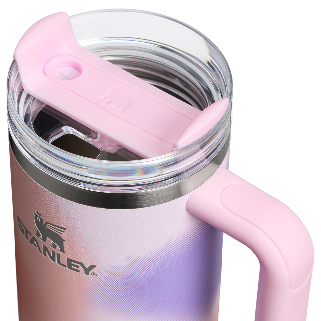 Splash-Resistant FlowState The Quencher H2.0 Flowstate Tumbler D051L - Double-Wall Vacuum Insulated Travel Tumbler with Straw Detail