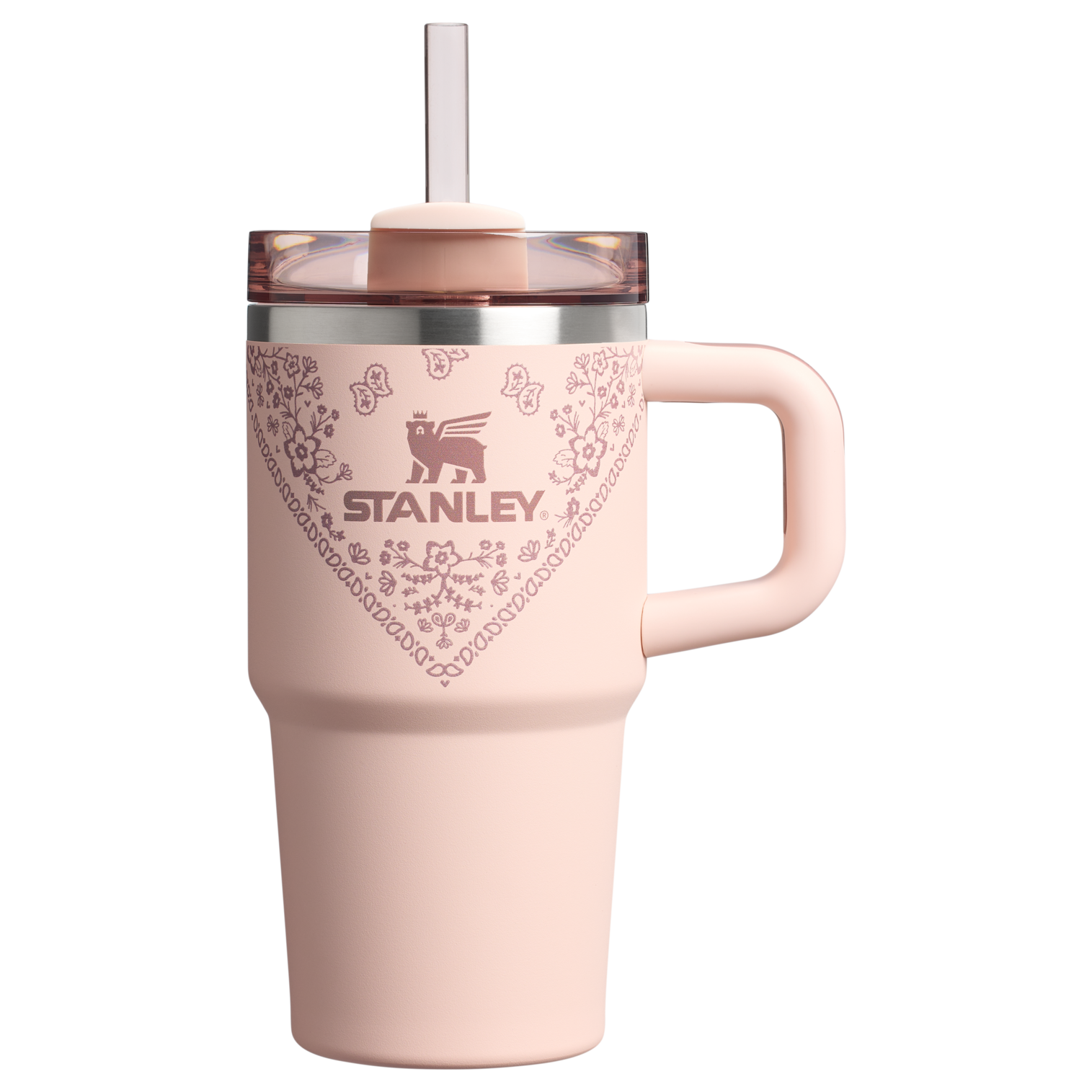 Car-Cup Friendly The Quencher H2.O Flowstate Tumbler D124E - 40oz Large Capacity Car-Cup Friendly Quencher - Conch Floral