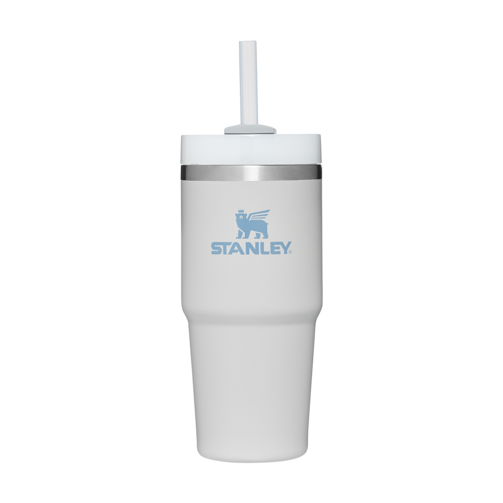 Splash-Resistant FlowState The Quencher H2.0 Flowstate Tumbler  | Stanley Create D329E - Double-Wall Vacuum Insulated Travel Tumbler with Straw Detail