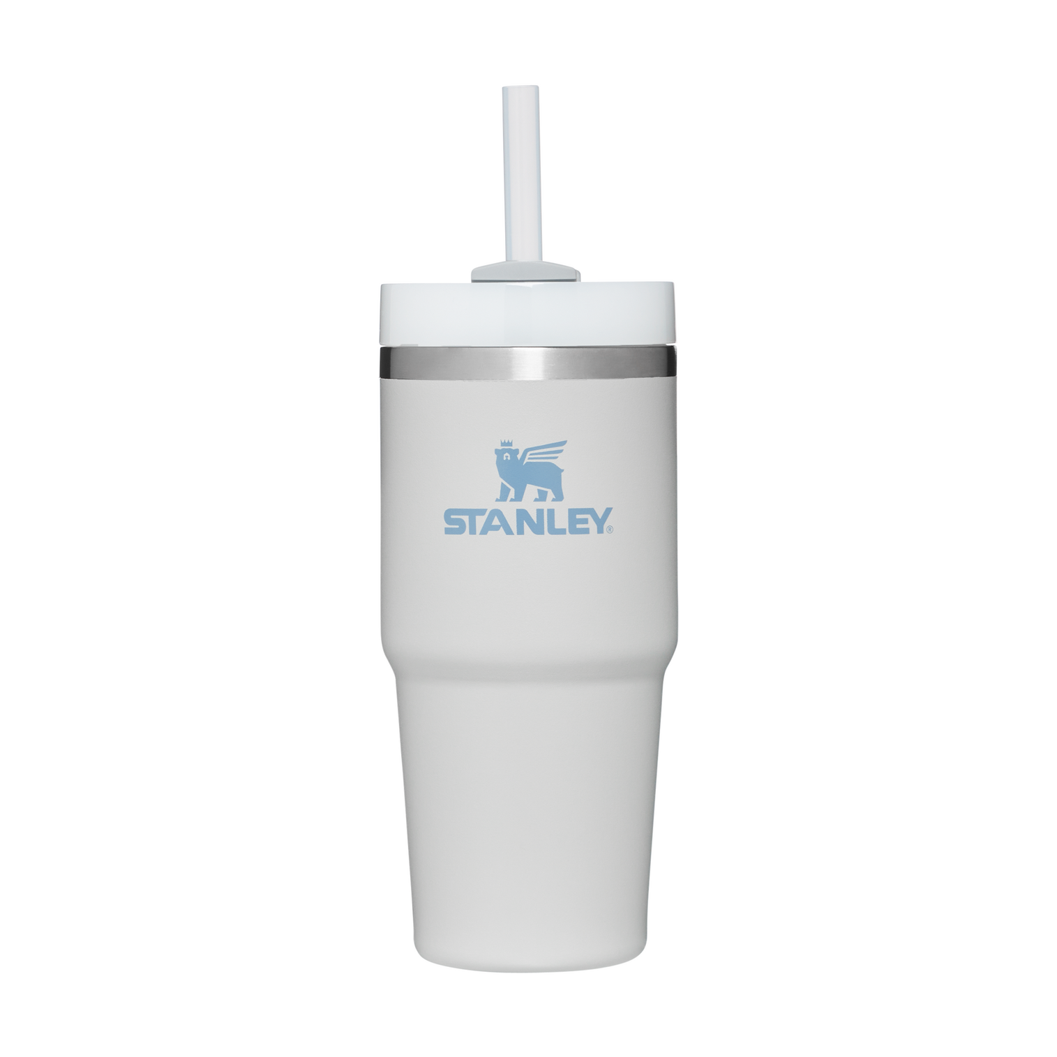 Splash-Resistant FlowState The Quencher H2.0 Flowstate Tumbler  | Stanley Create D329E - Double-Wall Vacuum Insulated Travel Tumbler with Straw Detail