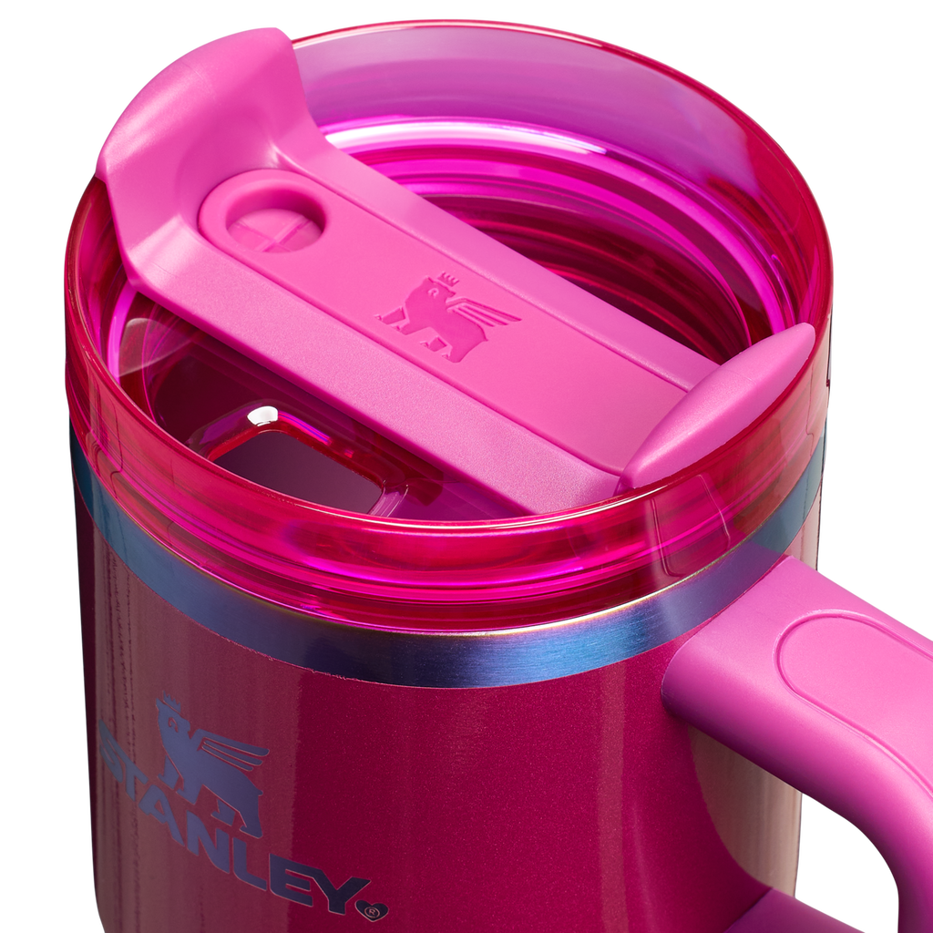 Splash-Resistant FlowState The Quencher H2.O Flowstate Tumbler with Handle | Stanley Create D309N - Premium Stainless Steel Straw Cup for All-Day Hydration Detail