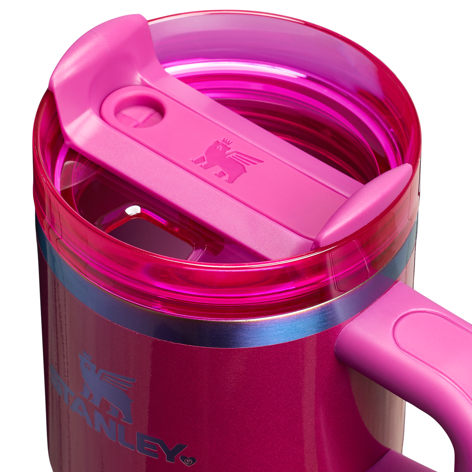 Splash-Resistant FlowState The Quencher H2.O Flowstate Tumbler | Stanley Create D274S - 40oz Large Capacity Car-Cup Friendly Quencher Detail