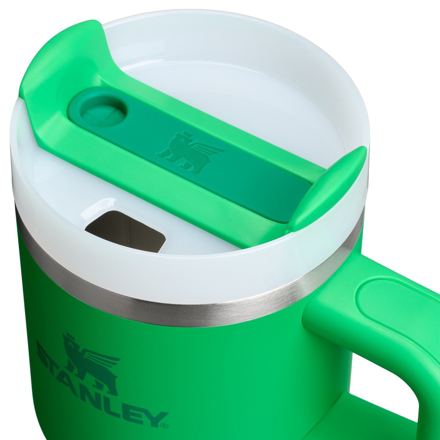 Splash-Resistant FlowState The Quencher H2.O Flowstate Tumbler with Handle | Stanley Create D309N - Premium Stainless Steel Straw Cup for All-Day Hydration Detail
