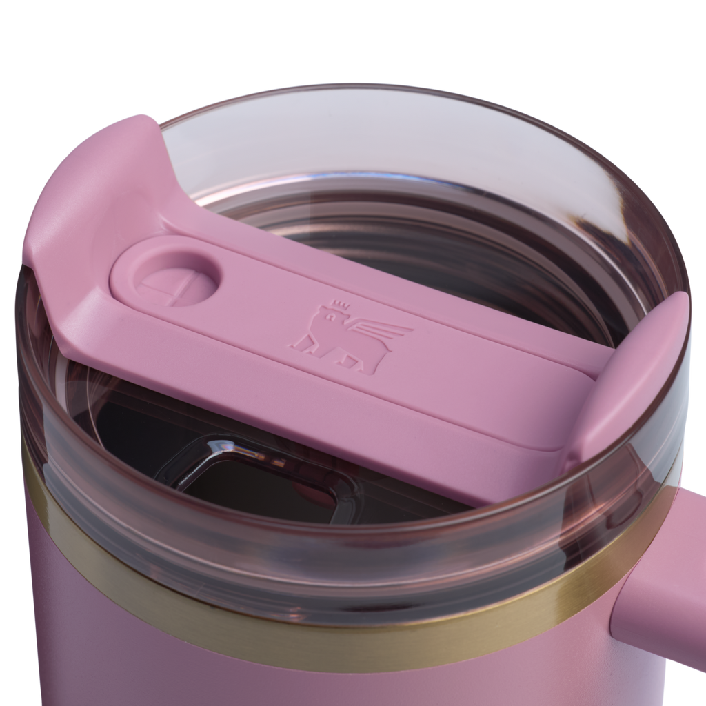 Splash-Resistant FlowState The Quencher H2.0 Flowstate Tumbler D051L - Double-Wall Vacuum Insulated Travel Tumbler with Straw Detail