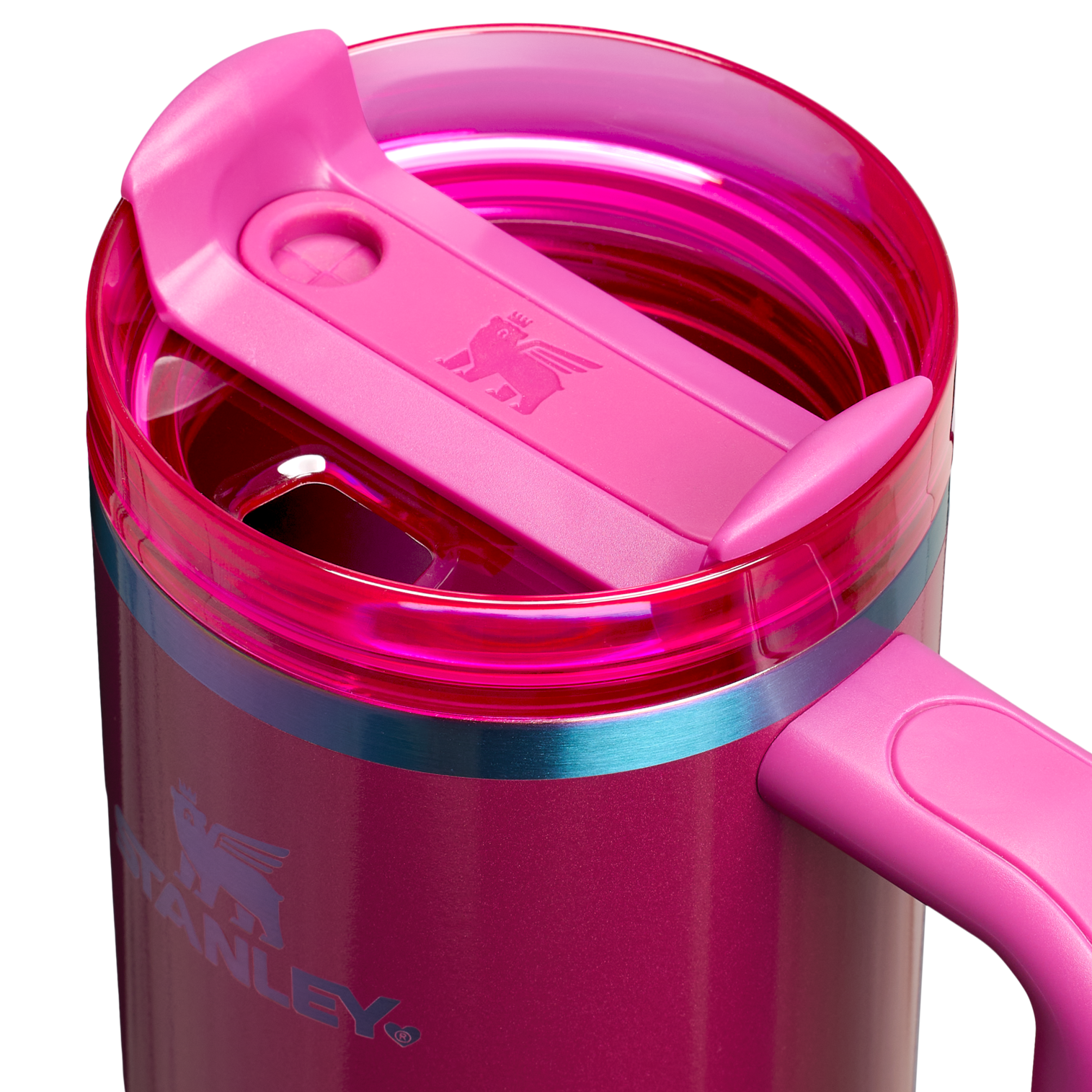 Splash-Resistant FlowState The Quencher H2.0 Flowstate Tumbler D051L - Double-Wall Vacuum Insulated Travel Tumbler with Straw Detail