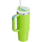 Splash-Resistant FlowState The Quencher H2.0 Flowstate Tumbler D051L - Double-Wall Vacuum Insulated Travel Tumbler with Straw Detail