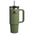 Splash-Resistant FlowState The Quencher H2.0 Flowstate Tumbler D051L - Double-Wall Vacuum Insulated Travel Tumbler with Straw - Dried Pine