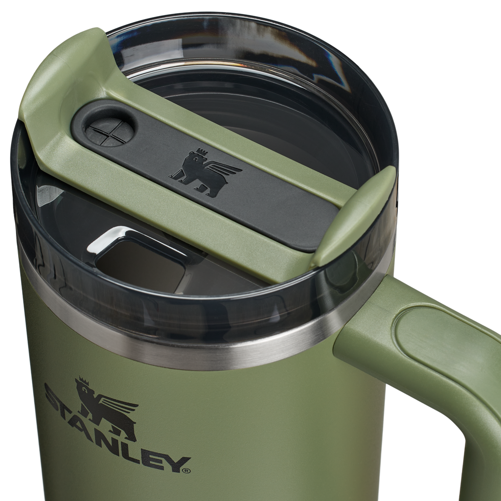 Double-Wall Vacuum The Quencher H2.0 Flowstate Tumbler | Stanley Create D331C - FlowState 3-Position Lid Insulated Travel Mug Detail