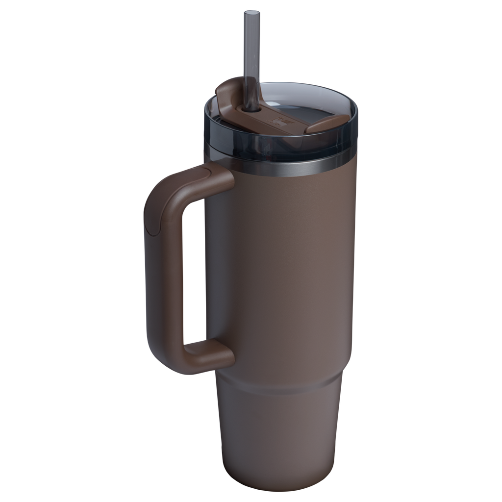 Splash-Resistant FlowState The Quencher H2.0 Flowstate Tumbler D051L - Double-Wall Vacuum Insulated Travel Tumbler with Straw Detail