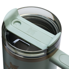 Double-Wall Vacuum The Quencher H2.0 Flowstate Tumbler | Stanley Create D331C - FlowState 3-Position Lid Insulated Travel Mug Detail