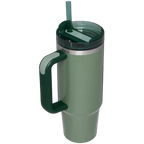 Splash-Resistant FlowState The Quencher H2.0 Flowstate Tumbler D051L - Double-Wall Vacuum Insulated Travel Tumbler with Straw Detail