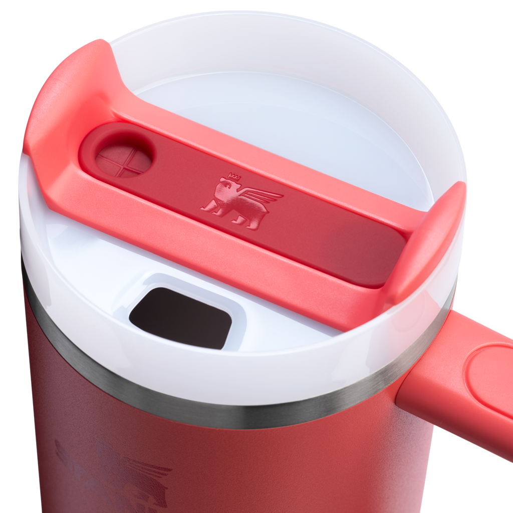 Splash-Resistant FlowState The Quencher H2.0 Flowstate Tumbler D051L - Double-Wall Vacuum Insulated Travel Tumbler with Straw Detail