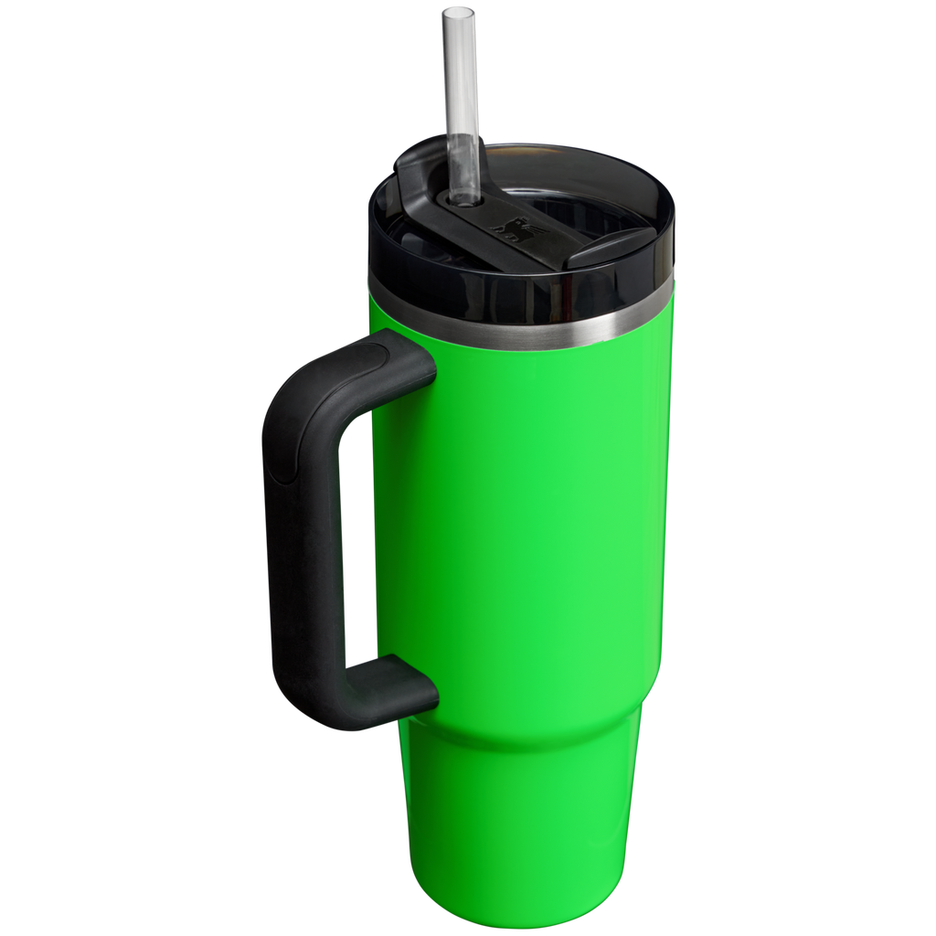 Splash-Resistant FlowState The Quencher H2.0 Flowstate Tumbler D051L - Double-Wall Vacuum Insulated Travel Tumbler with Straw Detail