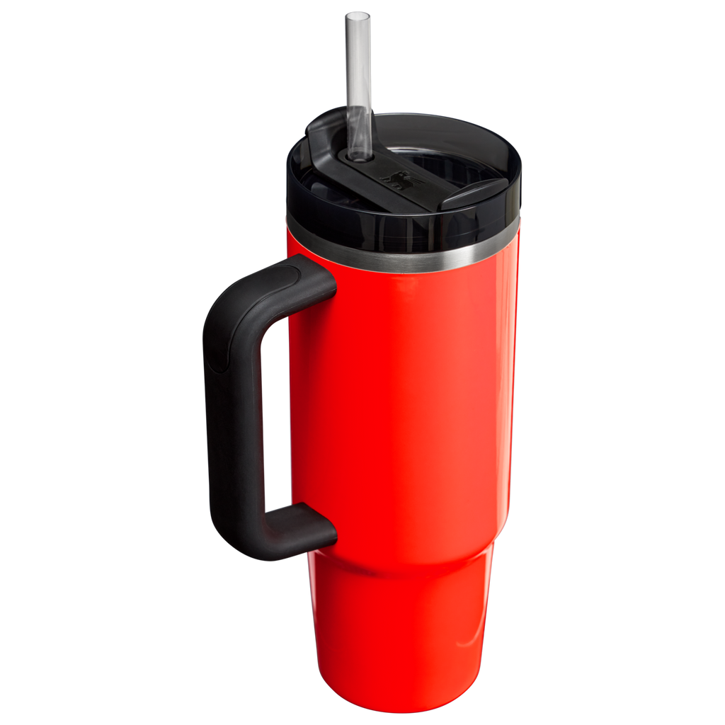 Splash-Resistant FlowState The Quencher H2.0 Flowstate Tumbler D051L - Double-Wall Vacuum Insulated Travel Tumbler with Straw Detail