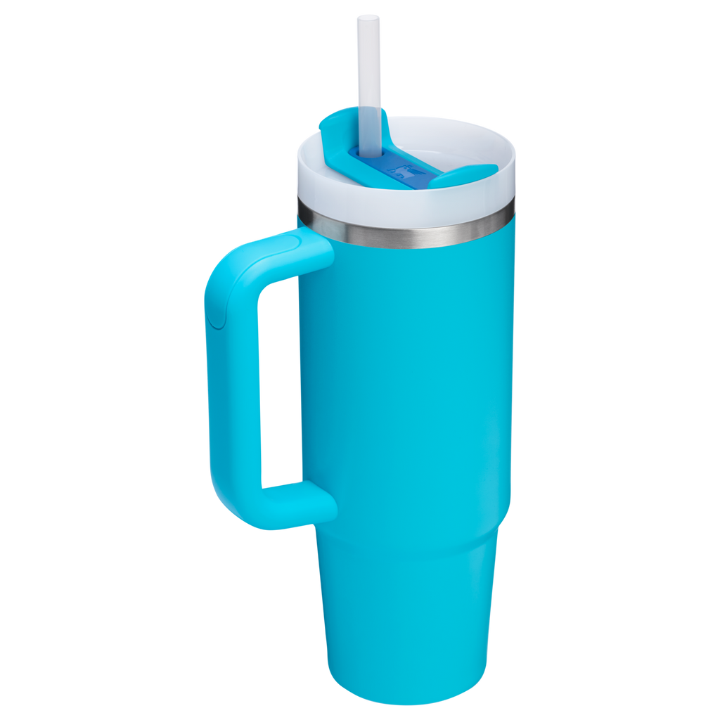 Splash-Resistant FlowState The Quencher H2.0 Flowstate Tumbler D051L - Double-Wall Vacuum Insulated Travel Tumbler with Straw Detail