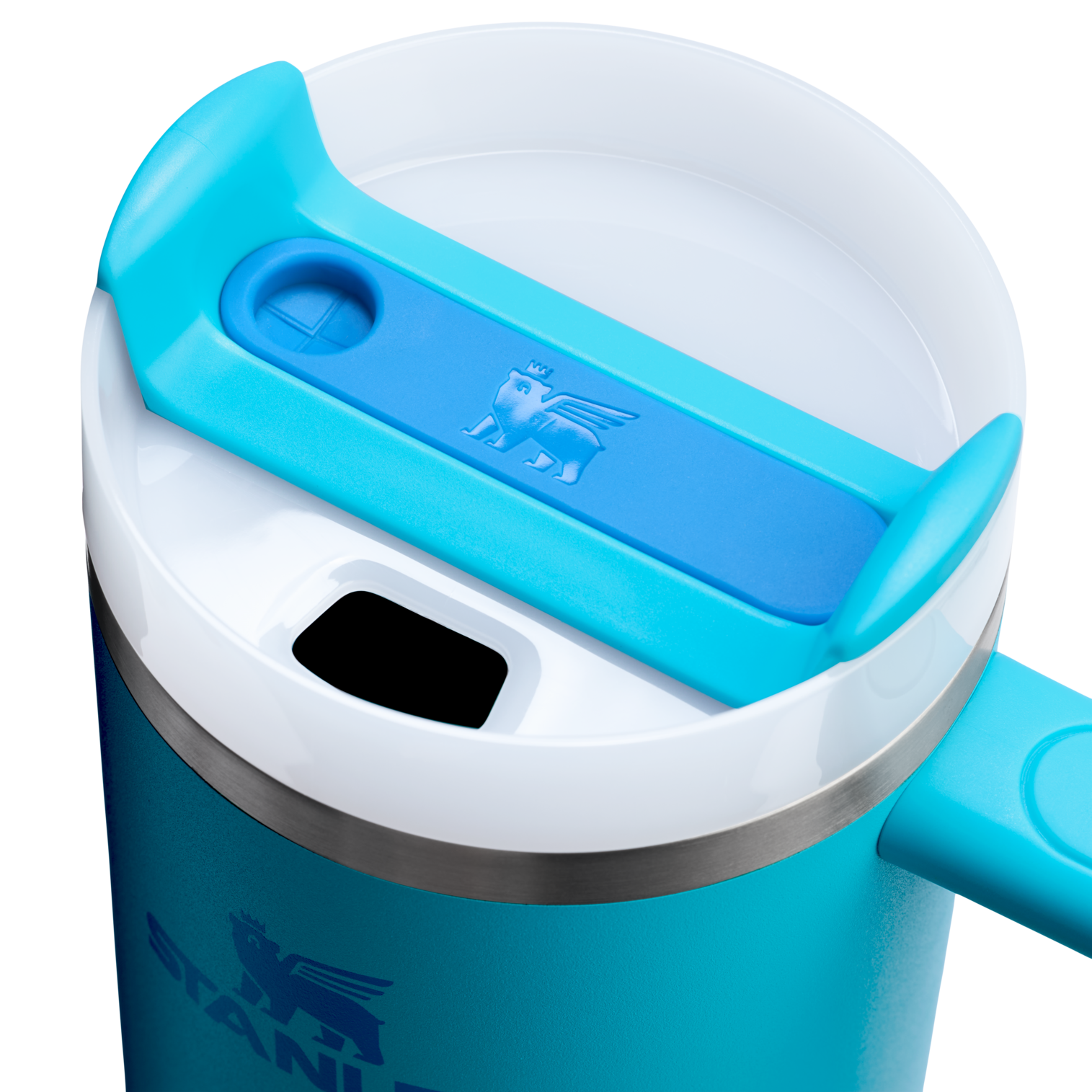 Double-Wall Vacuum The Quencher H2.0 Flowstate Tumbler | Stanley Create D331C - FlowState 3-Position Lid Insulated Travel Mug Detail