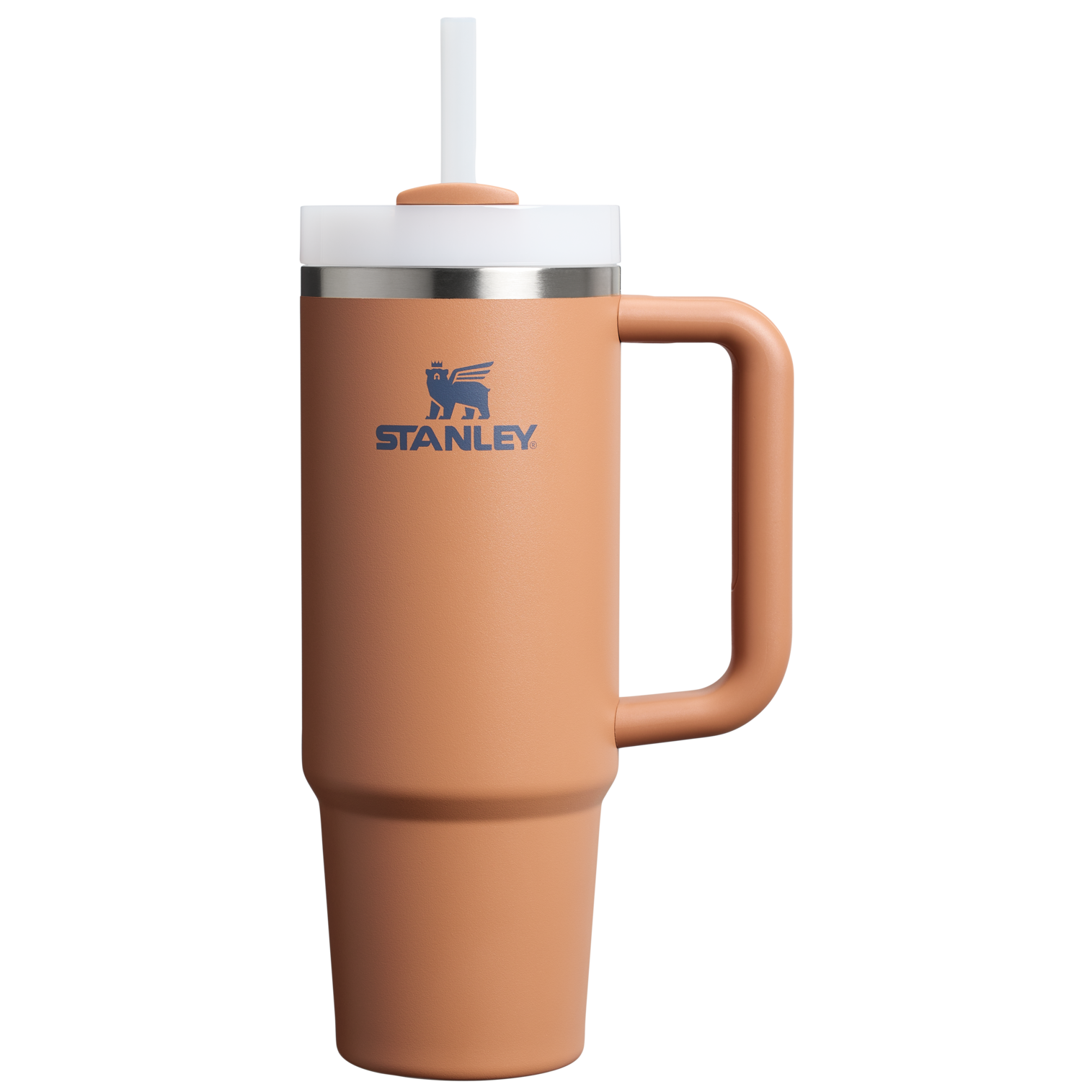 Splash-Resistant FlowState The Quencher H2.0 Flowstate Tumbler D051L - Double-Wall Vacuum Insulated Travel Tumbler with Straw - Toast