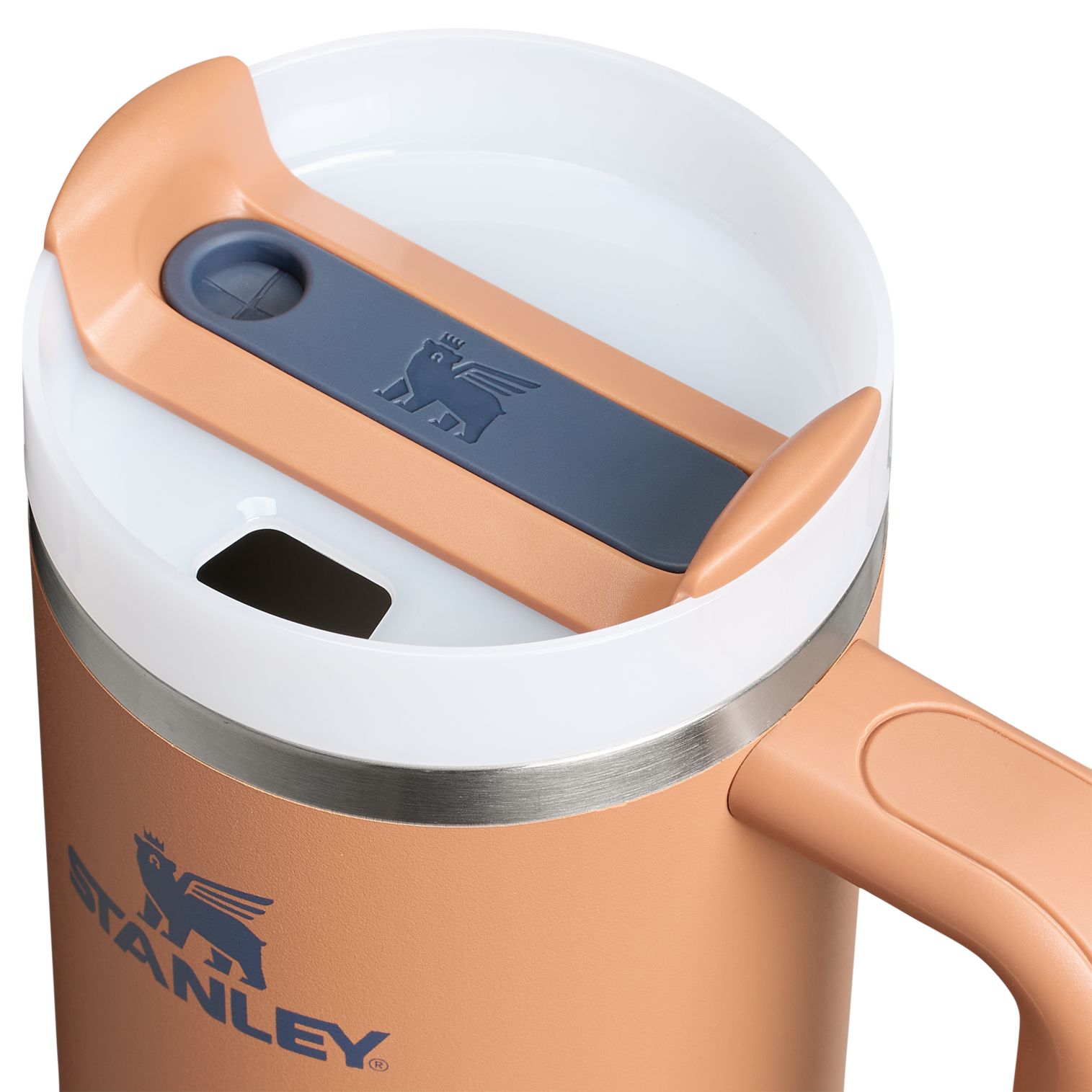 Double-Wall Vacuum The Quencher H2.0 Flowstate Tumbler | Stanley Create D331C - FlowState 3-Position Lid Insulated Travel Mug Detail