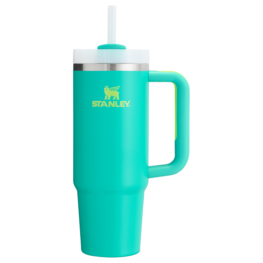 Splash-Resistant FlowState The Quencher H2.0 Flowstate Tumbler D051L - Double-Wall Vacuum Insulated Travel Tumbler with Straw Detail