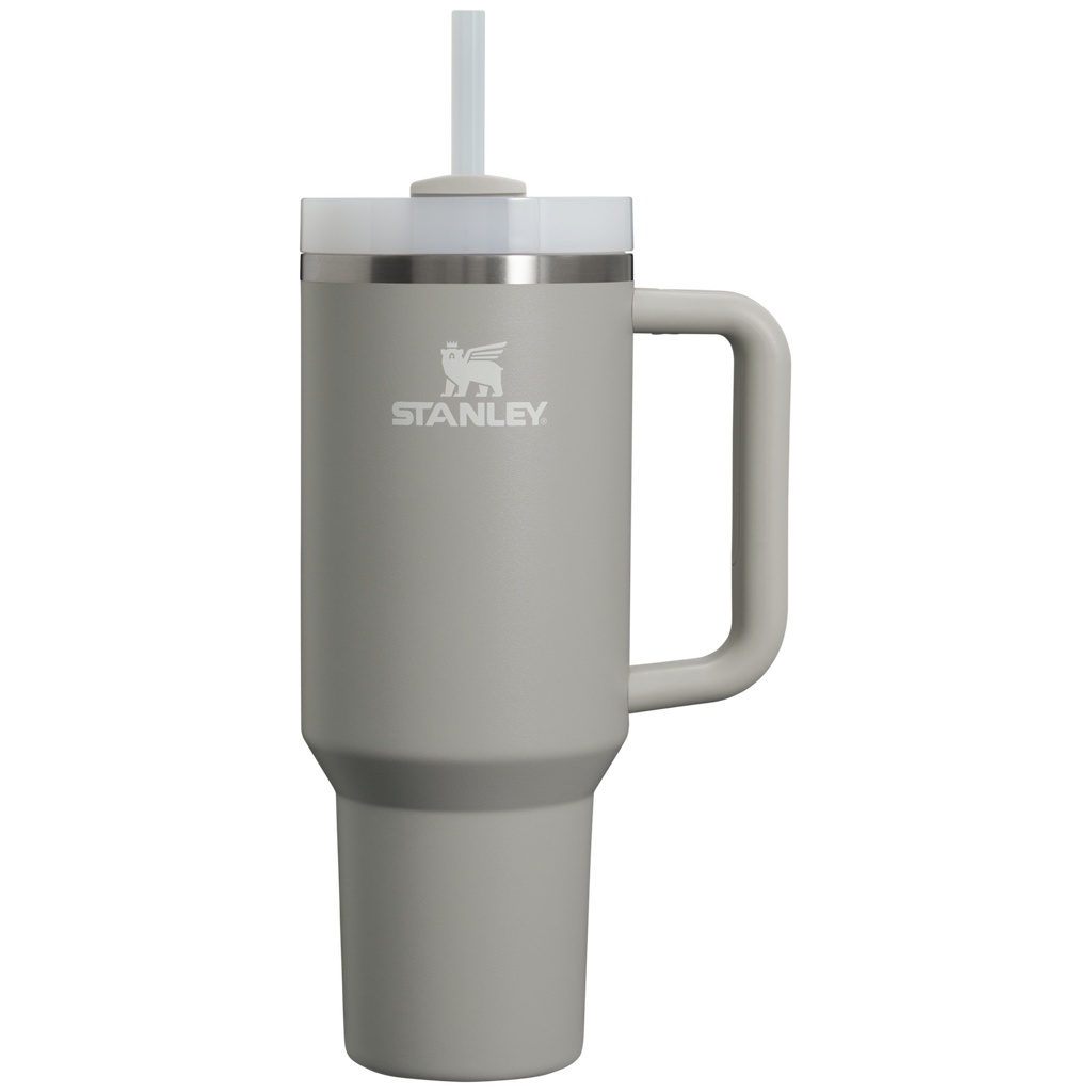 Large Capacity The Quencher H2.0 Flowstate Tumbler D050X - Double-Wall Vacuum Insulated Travel Tumbler with Straw - Ash