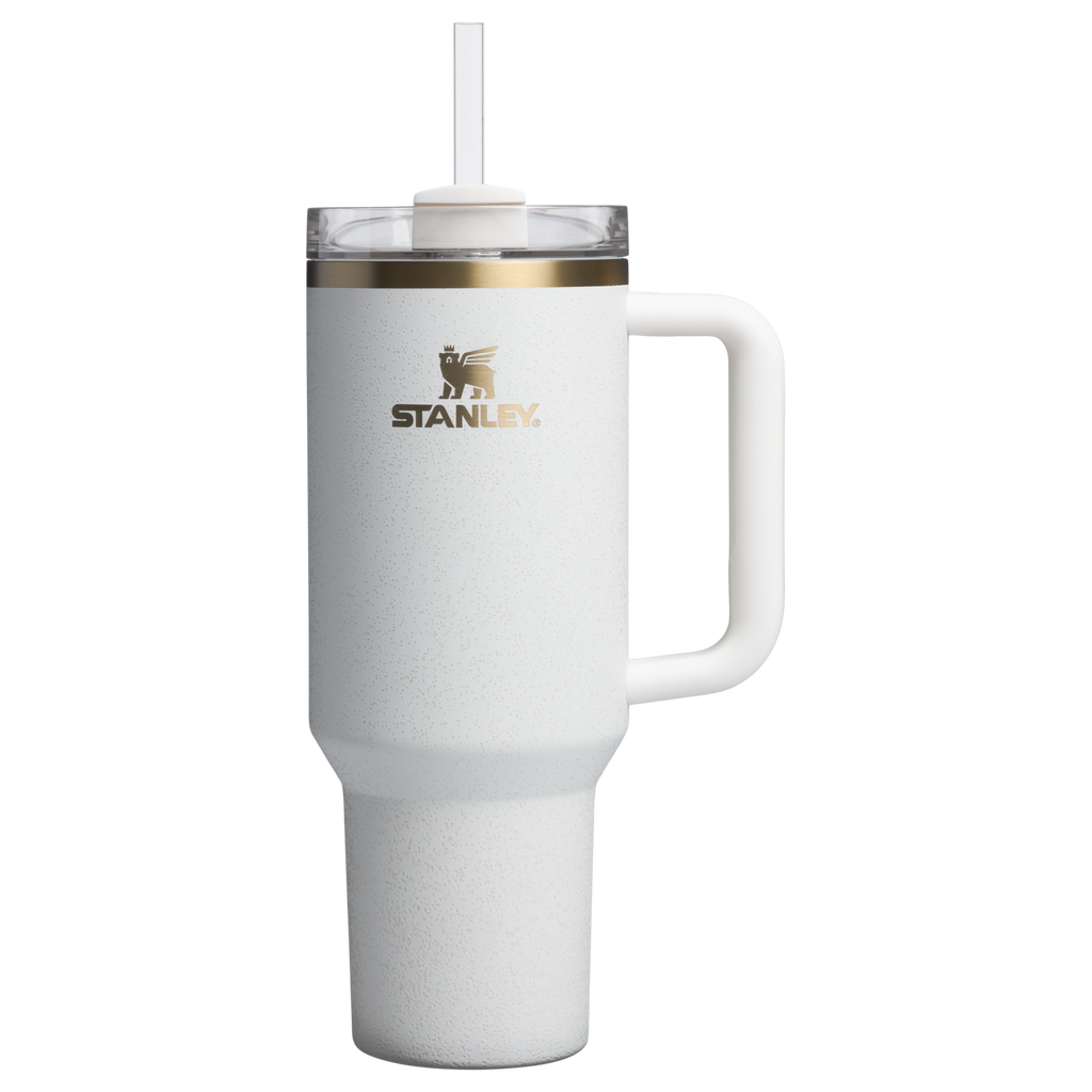 Large Capacity The Quencher H2.0 Flowstate Tumbler D050X - Double-Wall Vacuum Insulated Travel Tumbler with Straw - Cream Moon