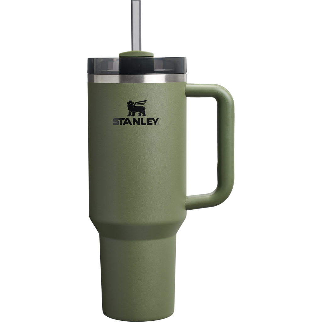 Large Capacity The Quencher H2.0 Flowstate Tumbler D050X - Double-Wall Vacuum Insulated Travel Tumbler with Straw - Dried Pine