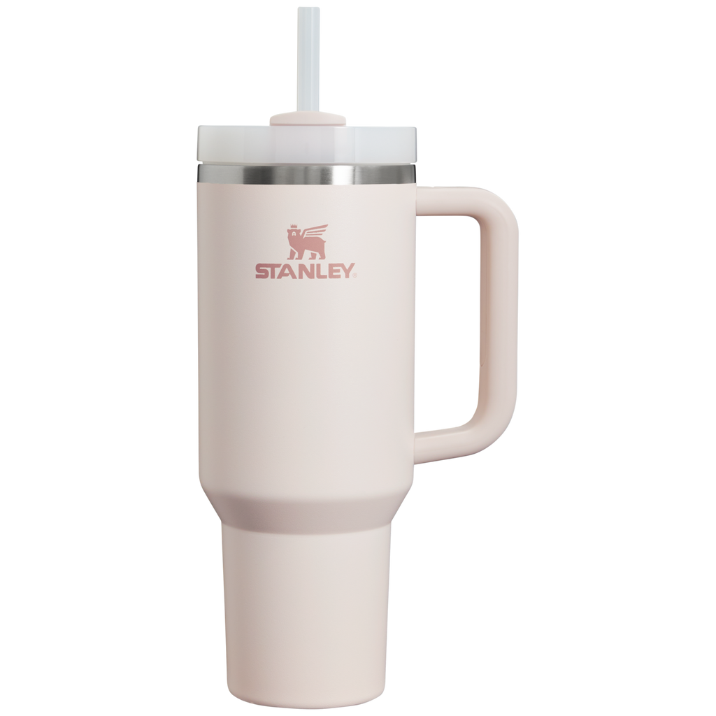 Double-Wall Vacuum The Quencher H2.0 Flowstate Tumbler  | Stanley Create D332L - Premium Stainless Steel Straw Cup for All-Day Hydration - Rose Quartz 2.0