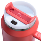 Car-Cup Friendly The Quencher H2.0 Flowstate Tumbler D033Q - Double-Wall Vacuum Insulated Travel Tumbler with Straw Detail