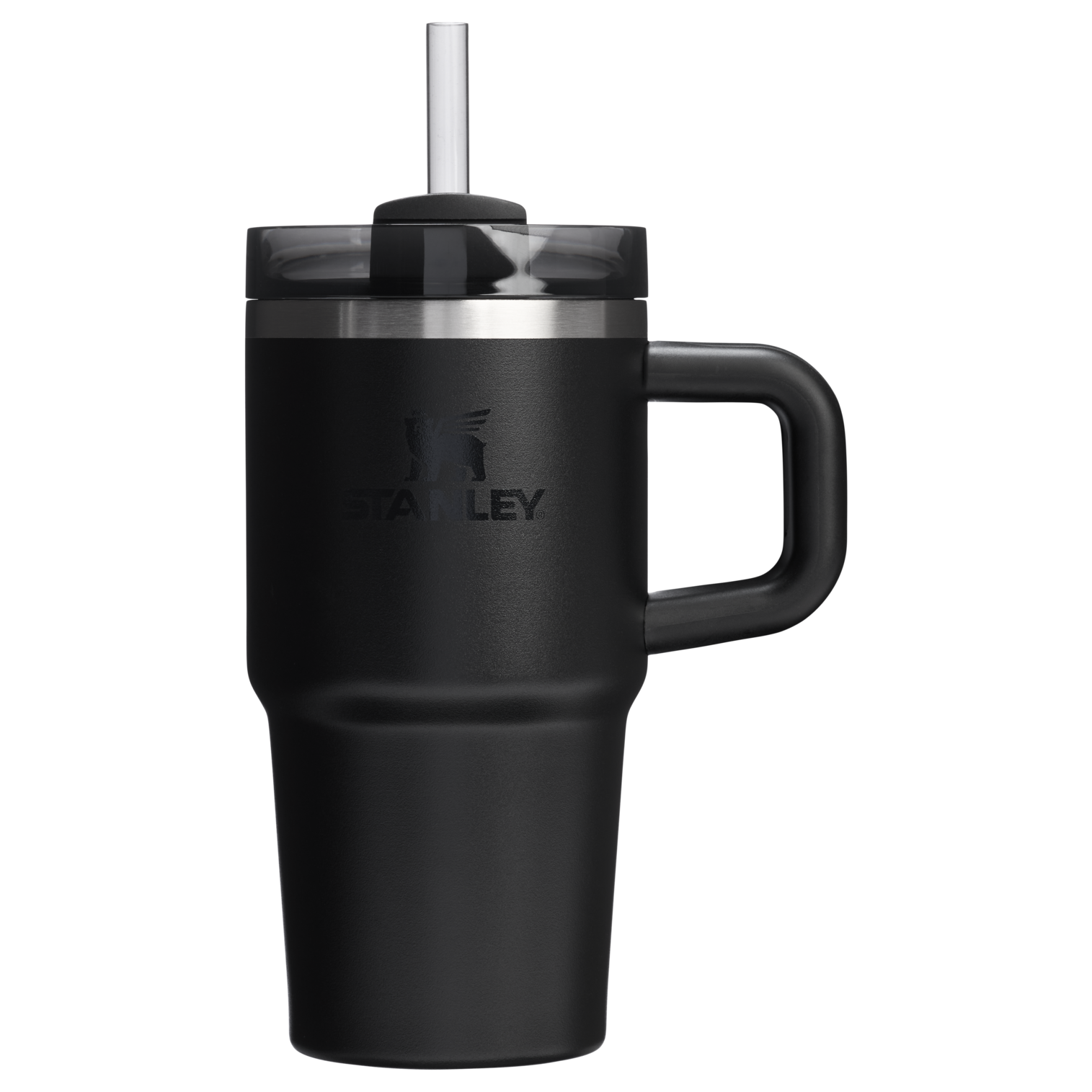 Splash-Resistant FlowState The Quencher H2.O Flowstate Tumbler | Stanley Create D274S - 40oz Large Capacity Car-Cup Friendly Quencher - Black 2.0