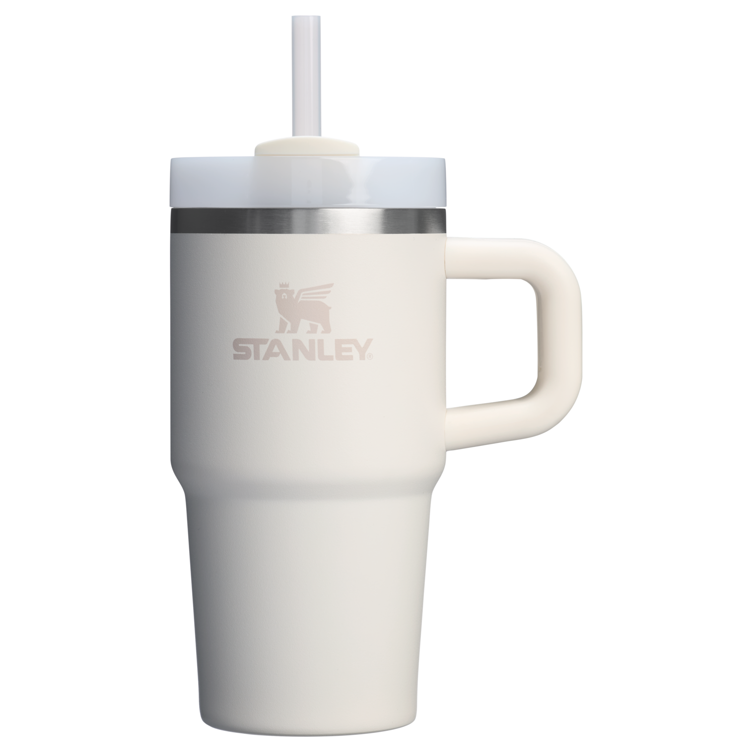 Splash-Resistant FlowState The Quencher H2.O Flowstate Tumbler | Stanley Create D274S - 40oz Large Capacity Car-Cup Friendly Quencher - Cream 2.0